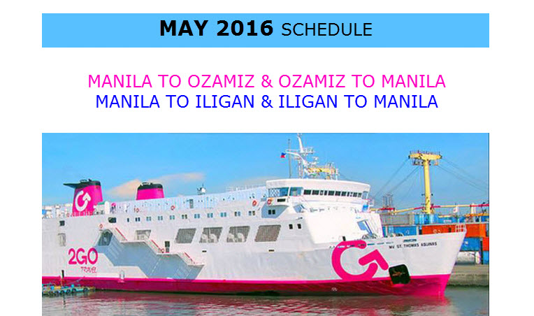 2go travel schedule ozamiz to manila