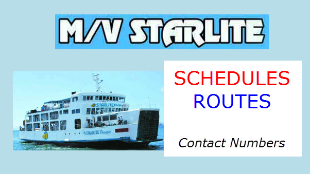 Starlite Ferries Schedules, Routes, Contact Numbers – RORO And FAST CRAFT